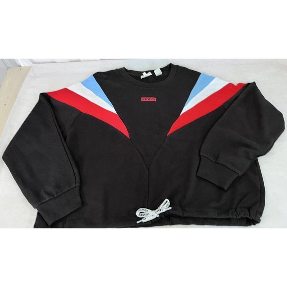 Levis Florence Crew Sweatshirt Womens Large Waist Tie - Picture 2 of 11